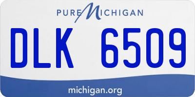 MI license plate DLK6509