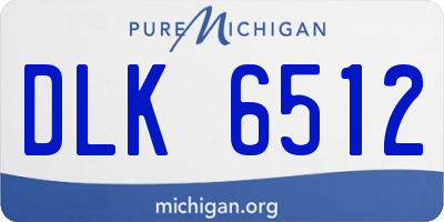MI license plate DLK6512