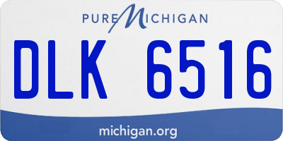 MI license plate DLK6516