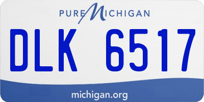 MI license plate DLK6517
