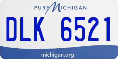 MI license plate DLK6521