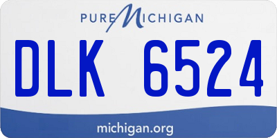 MI license plate DLK6524