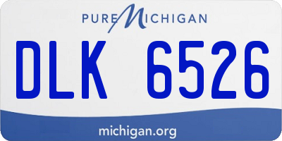 MI license plate DLK6526