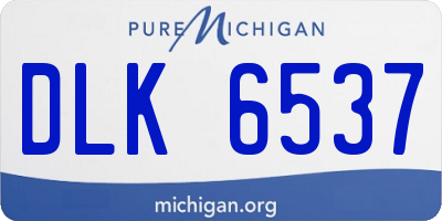 MI license plate DLK6537