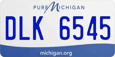 MI license plate DLK6545