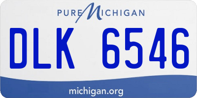 MI license plate DLK6546