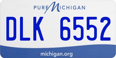 MI license plate DLK6552