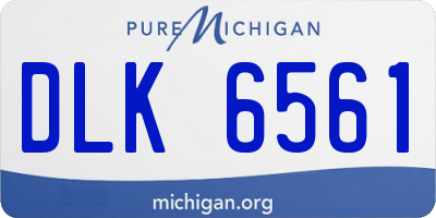 MI license plate DLK6561