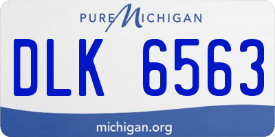 MI license plate DLK6563