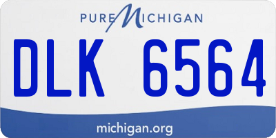 MI license plate DLK6564