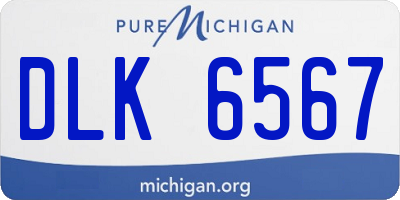 MI license plate DLK6567