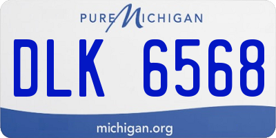 MI license plate DLK6568
