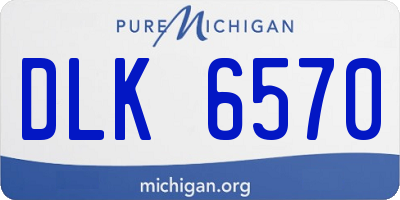 MI license plate DLK6570