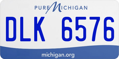 MI license plate DLK6576