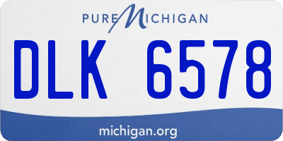 MI license plate DLK6578