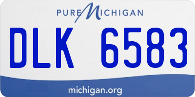MI license plate DLK6583