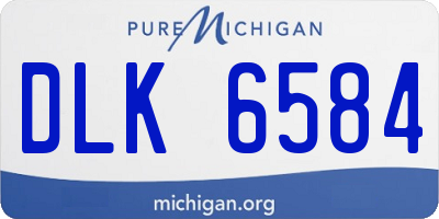 MI license plate DLK6584