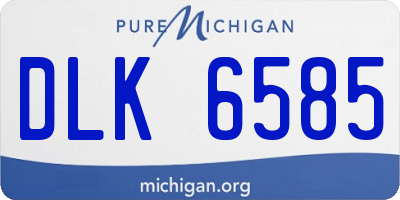 MI license plate DLK6585