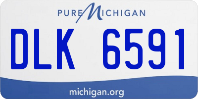 MI license plate DLK6591