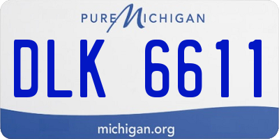 MI license plate DLK6611