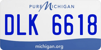 MI license plate DLK6618