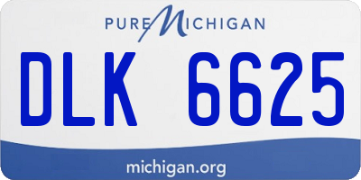 MI license plate DLK6625