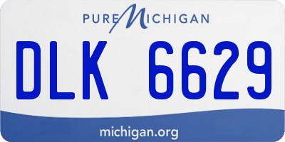 MI license plate DLK6629