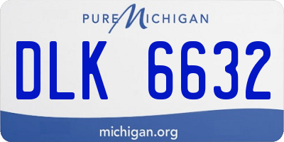 MI license plate DLK6632