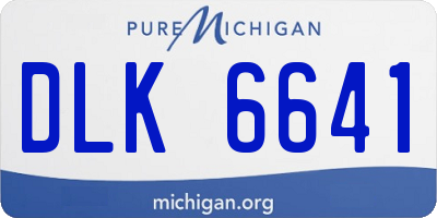 MI license plate DLK6641
