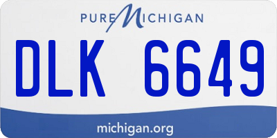 MI license plate DLK6649
