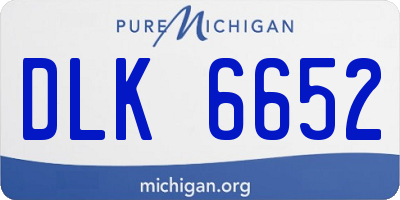 MI license plate DLK6652
