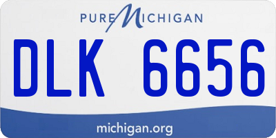 MI license plate DLK6656