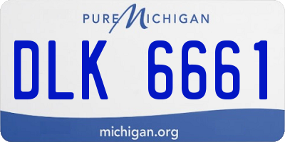MI license plate DLK6661