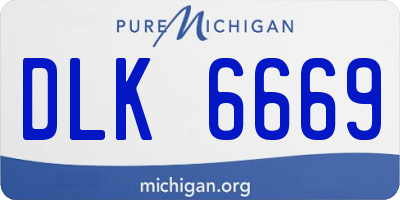 MI license plate DLK6669