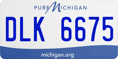 MI license plate DLK6675