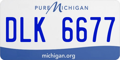 MI license plate DLK6677
