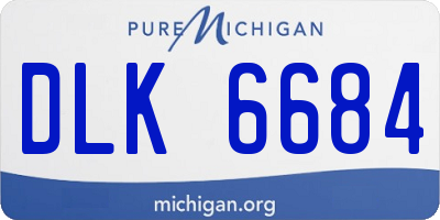 MI license plate DLK6684