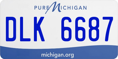 MI license plate DLK6687