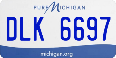 MI license plate DLK6697