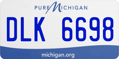 MI license plate DLK6698