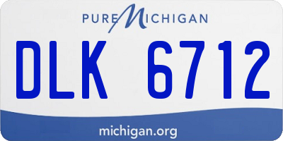 MI license plate DLK6712