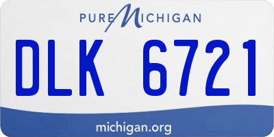MI license plate DLK6721