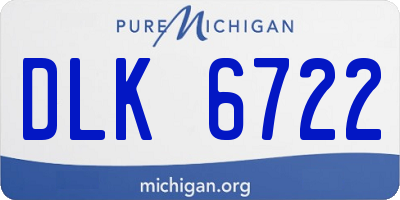 MI license plate DLK6722