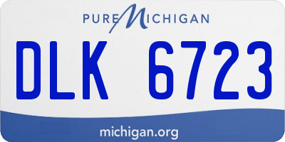 MI license plate DLK6723