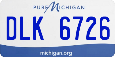 MI license plate DLK6726