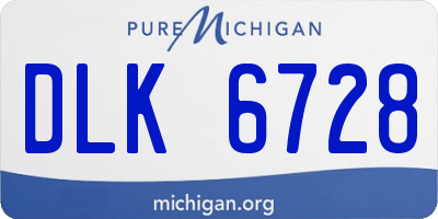 MI license plate DLK6728
