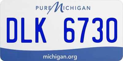 MI license plate DLK6730