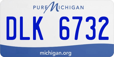 MI license plate DLK6732