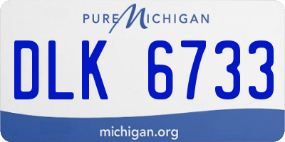 MI license plate DLK6733