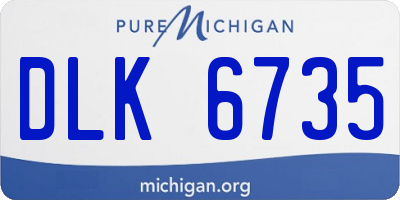 MI license plate DLK6735
